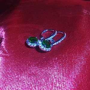 Green Russian Chrome Diopside Earrings